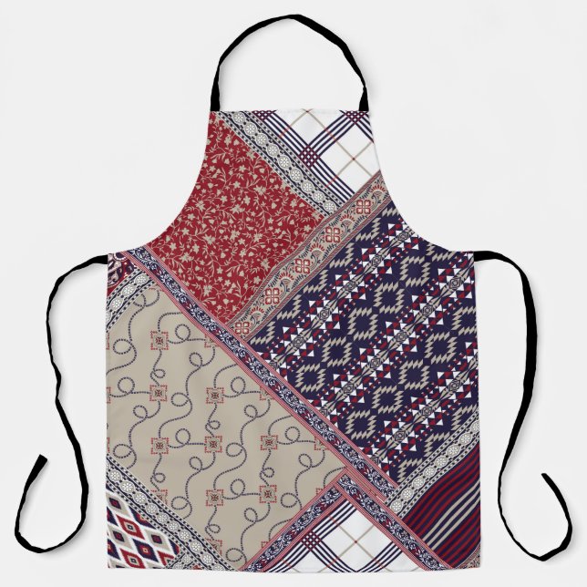 Nahtlose Patchwork-Muster auf Marineschiffen, Abst Schürze (Vorderseite)