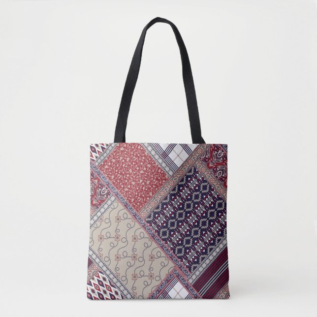 Nahtlose Patchwork-Muster auf Marineschiffen, Abst Tasche (Vorderseite)
