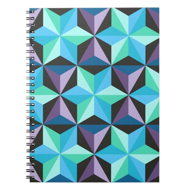 Nahtlose Patchwork-Muster mit Sternen. Abstrakt Notizblock (Vorderseite)
