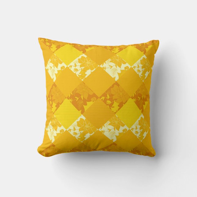 Nahtlose Patchwork-Patchwork-Patchwork-Muster-Geom Kissen (Vorderseite)