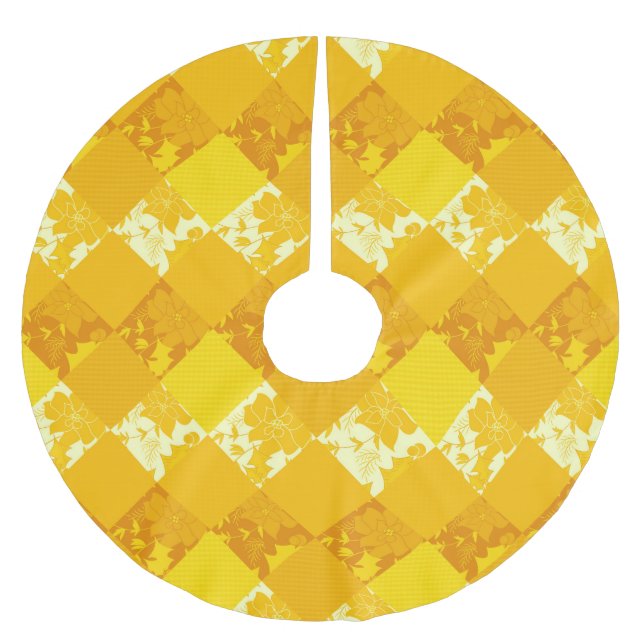 Nahtlose Patchwork-Patchwork-Patchwork-Muster-Geom Polyester Weihnachtsbaumdecke (Vorderseite)