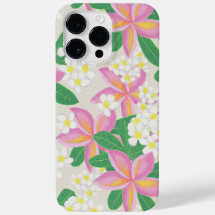 Nahtlose Plumeria Musterkunst Case-Mate iPhone 14 Pro Max Hülle