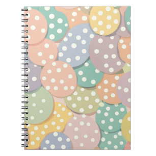 Nahtlose Polka Dot Muster in Pastellfarben Notizblock