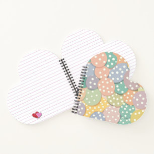 Nahtlose Polka Dot Muster in Pastellfarben Notizbuch