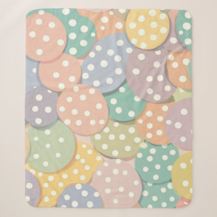 Nahtlose Polka Dot Muster in Pastellfarben Sherpadecke