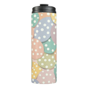 Nahtlose Polka Dot Muster in Pastellfarben Thermosbecher