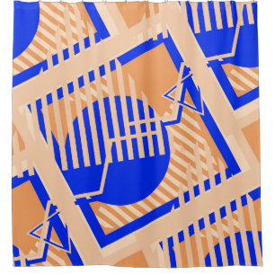 Nahtlose Pop Art Muster. Abstrakte Farbtextur w Duschvorhang
