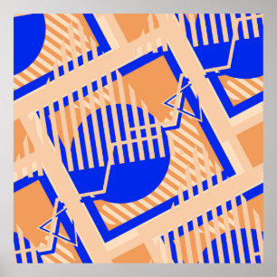 Nahtlose Pop Art Muster. Abstrakte Farbtextur w Poster