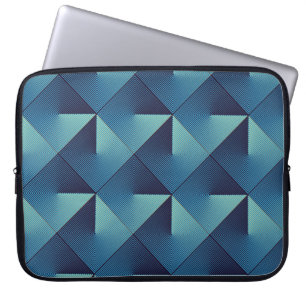 Nahtlose Pop-Kunstmuster von ausgekleideten Rhombu Laptopschutzhülle
