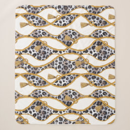 Nahtlose Print in Weiß und Gold Geometric. Sherpadecke