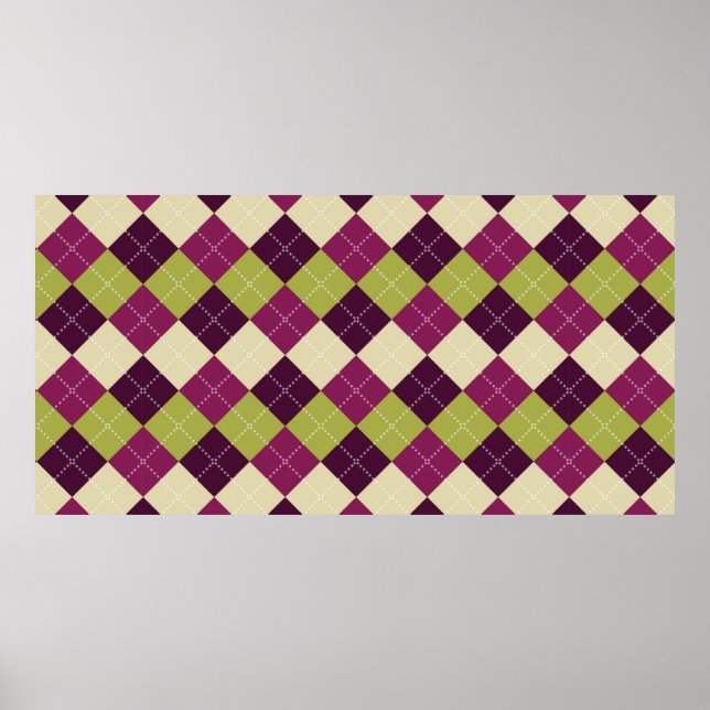 Nahtlose Raute. Hintergrund für Diamantformen Poster (Vorne)