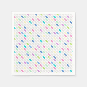 Nahtlose Retro-Farben Design Kreise Polka Punkte p Serviette