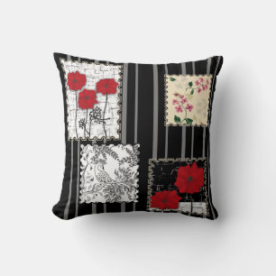 Nahtlose Retro-Vintage Patchwork-Steppdecke Kissen