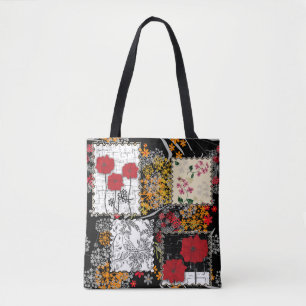 Nahtlose Retro-Vintage Patchwork-Steppdecke Tasche