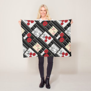Nahtlose Retro-Vintage Patchwork-Stepppatches Fleecedecke