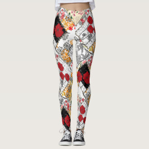 Nahtlose Retro-Vintage Patchwork-Stepppatches Leggings