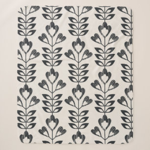 Nahtlose Retrostruktur mit abstrakten Blume und l Sherpadecke