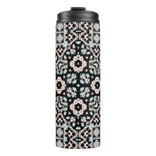Nahtlose romantische feminine Ziermuster Deko Thermosbecher
