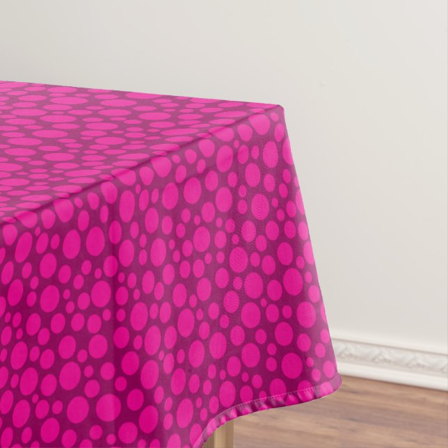 Nahtlose rosa Kreise rund Punkte abstrakte Seife Tischdecke (Beispiel)