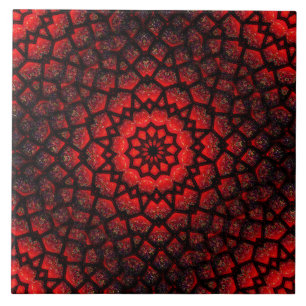 Nahtlose rote Keramik Fliese