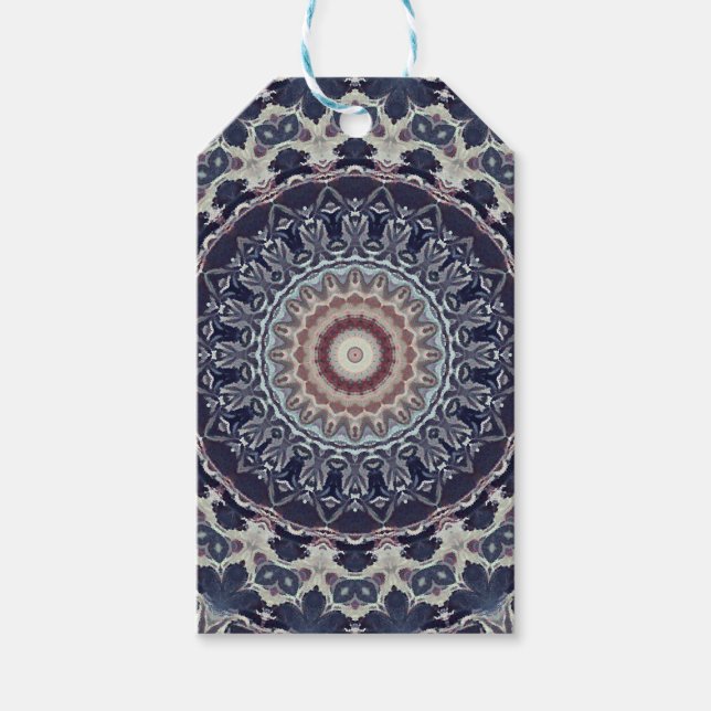 Nahtlose runde Mandala-Muster arabisch k Geschenkanhänger (Vorderseite)