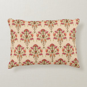 nahtlose Schleimhaut-Blume Muster Design Creme Bac Dekokissen