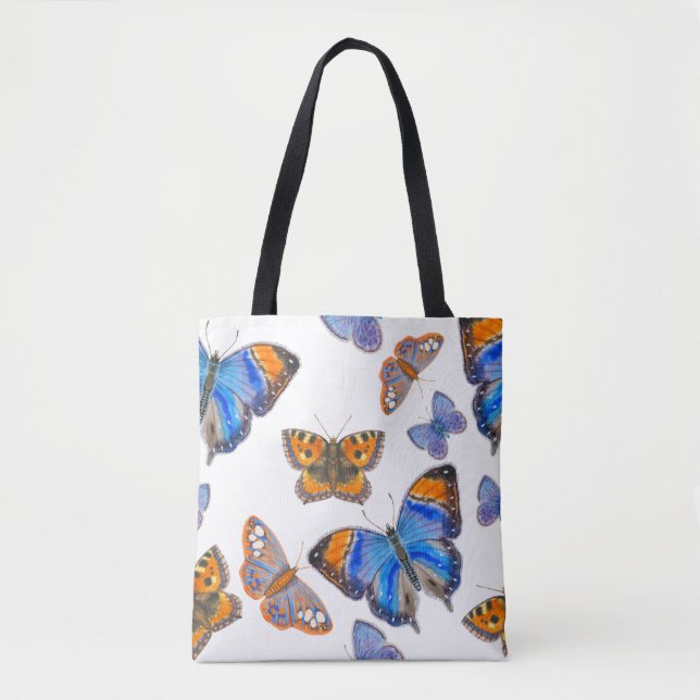 Nahtlose Schmetterlingsmuster Tasche (Vorderseite)
