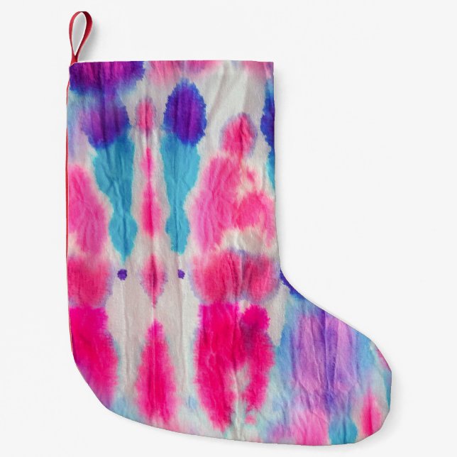 Nahtlose schmutzige Kunst. Helle Farben. Contem Kleiner Weihnachtsstrumpf (Vorderseite)