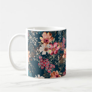 Nahtlose schöne abstrakte Aquarell farbenfrohe Fl Kaffeetasse
