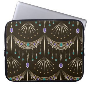 Nahtlose schöne antike Spitzen-Ornament. Laptopschutzhülle