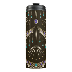 Nahtlose schöne antike Spitzen-Ornament. Thermosbecher