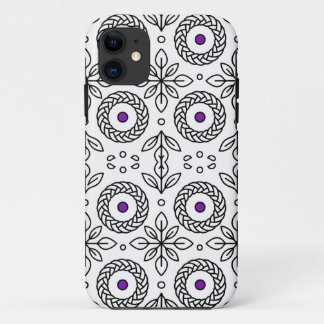 Nahtlose Schwarz-Weiß-Linie Art-Muster Case-Mate iPhone Hülle
