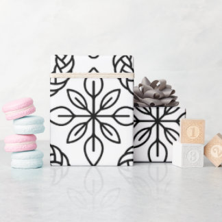 Nahtlose Schwarz-Weiß-Linie Art-Muster Geschenkpapier