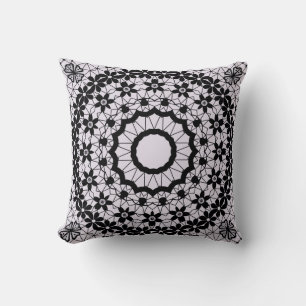 Nahtlose schwarze Spitzen Retrozitornament romanti Kissen