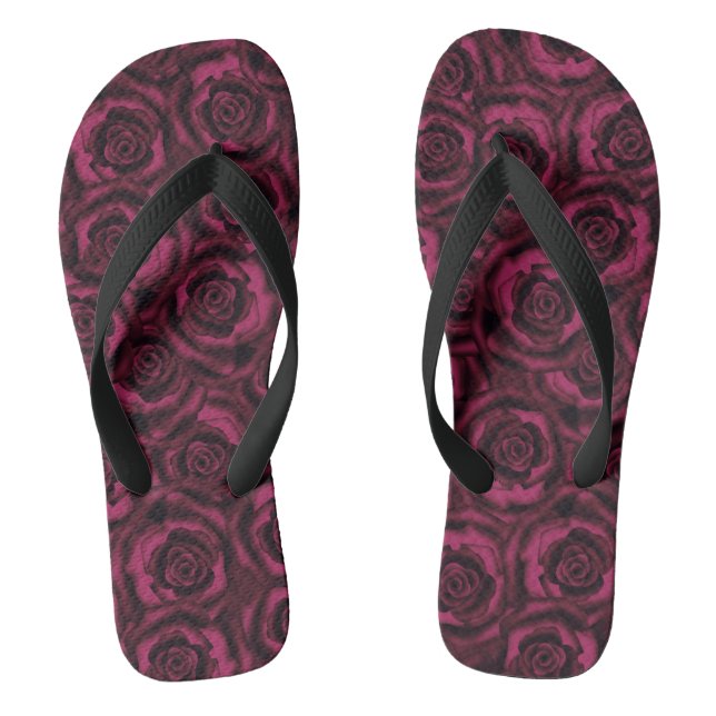 Nahtlose Seidensatin-Rose Blume Blumenzauber Flip Flops (Fußbett)