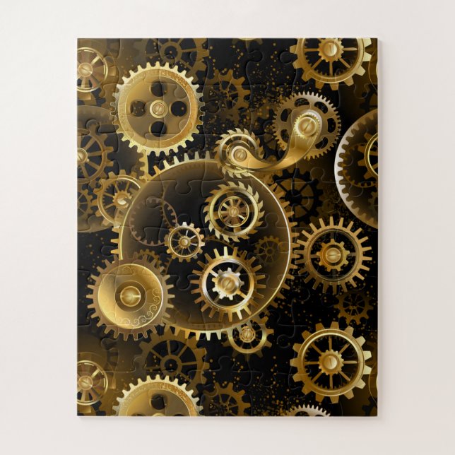 Nahtlose Steampunk-Messinggeräte (Vertikal)