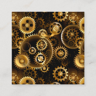 Nahtlose Steampunk-Messinggeräte Begleitkarte
