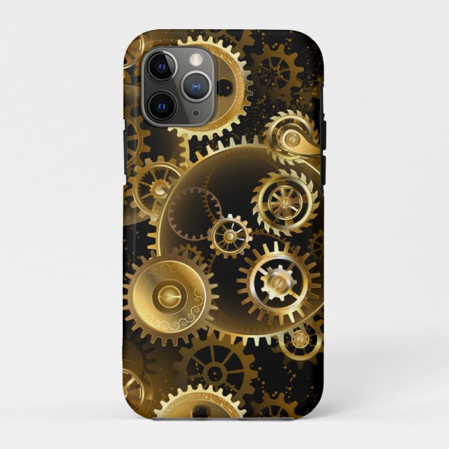 Nahtlose Steampunk-Messinggeräte Case-Mate iPhone Hülle (Rückseite)