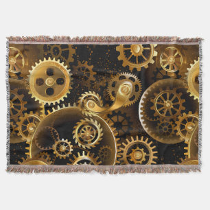 Nahtlose Steampunk-Messinggeräte Decke