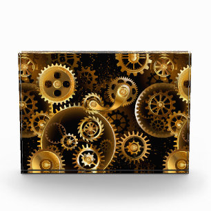 Nahtlose Steampunk-Messinggeräte Fotoblock