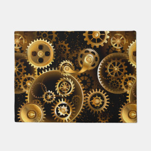 Nahtlose Steampunk-Messinggeräte Fußmatte