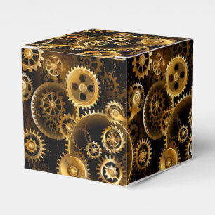 Nahtlose Steampunk-Messinggeräte Geschenkschachtel