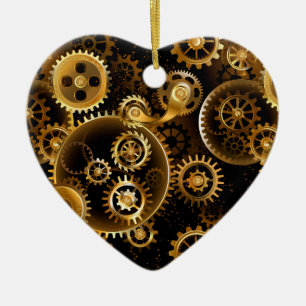 Nahtlose Steampunk-Messinggeräte Keramik Ornament