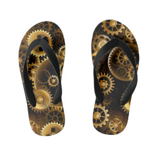 Nahtlose Steampunk-Messinggeräte Kinderbadesandalen