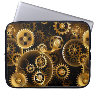 Nahtlose Steampunk-Messinggeräte Laptopschutzhülle
