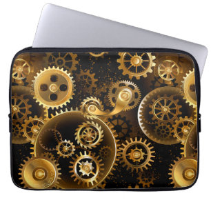Nahtlose Steampunk-Messinggeräte Laptopschutzhülle