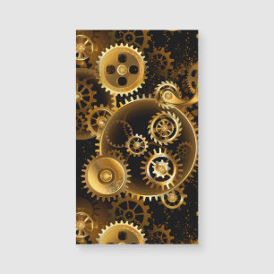 Nahtlose Steampunk-Messinggeräte Magnetkarte