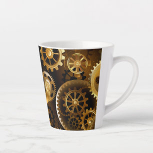 Nahtlose Steampunk-Messinggeräte Milchtasse