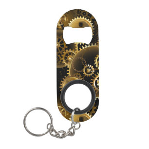Nahtlose Steampunk-Messinggeräte Mini Flaschenöffner
