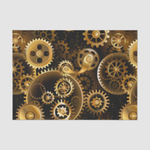 Nahtlose Steampunk-Messinggeräte Seidenpapier